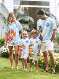 PAW Patrol Matching Family Casual Tie-dye Printed Tee Multi-color
