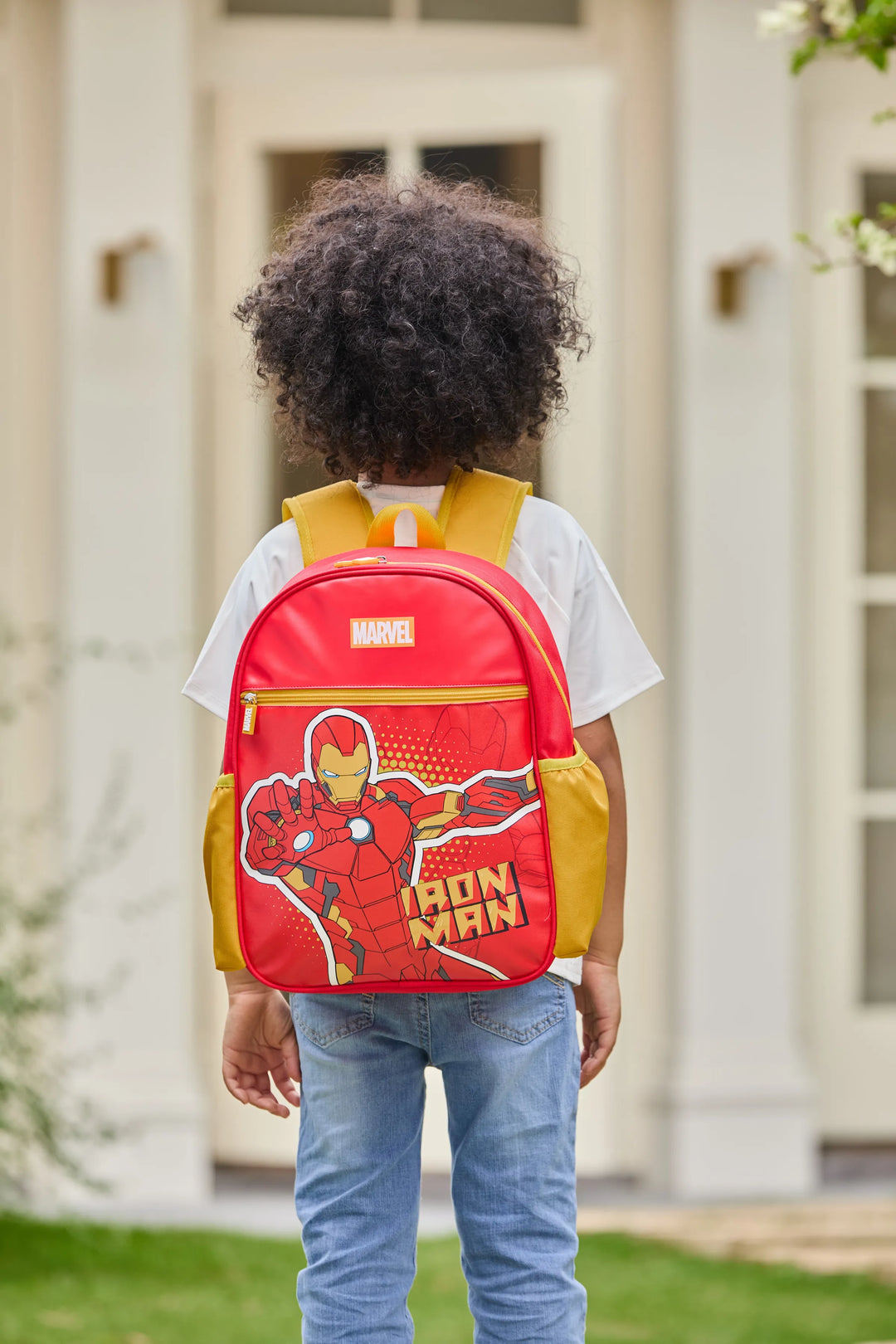 PatPat Marvel Iron Man Kids Backpack for Daycare and Kindergarten, Roomy Toddler Daypack with Comfortable Padded Shoulder Straps Red