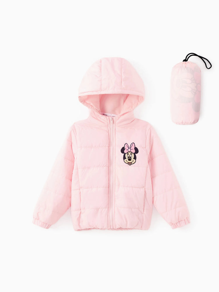 Doudoune à imprimé Minnie Disney Mickey et ses amis pour petite fille avec sac de rangement, rose