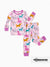 Bamboo Baby/Toddler 2-Piece Childlike Animal Print Snug-Fitting Pajamas Set Hot Pink