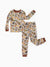 Christmas / Halloween Pajamas 2-piece Bamboo Pajamas Set With Playful Print for Toddler / Kids ( Snug-Fitting) Brown