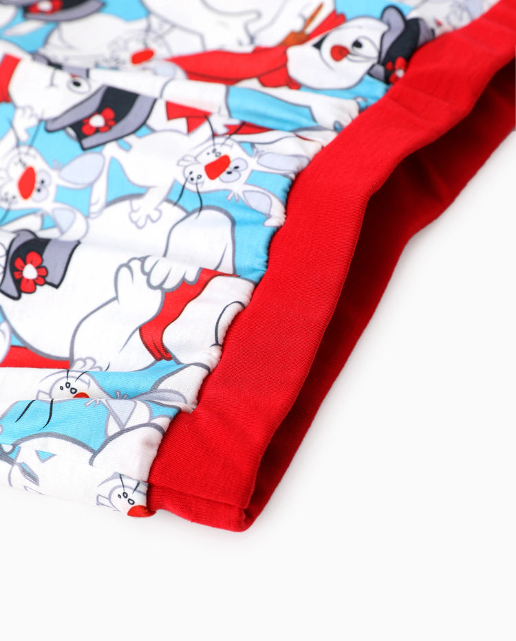Frosty der Schneemann Weihnachtsmann Muster Schlafanzug-Sets mit Weihnachtssocken