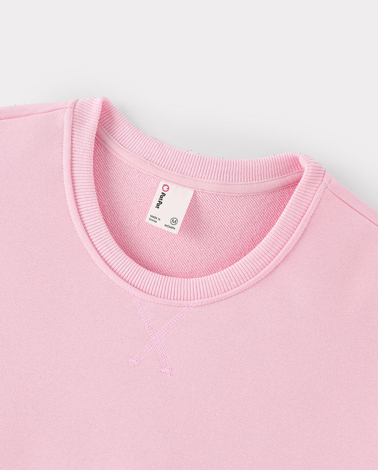 Family Matching Solid Color Crewneck Sweatshirts Multi-color