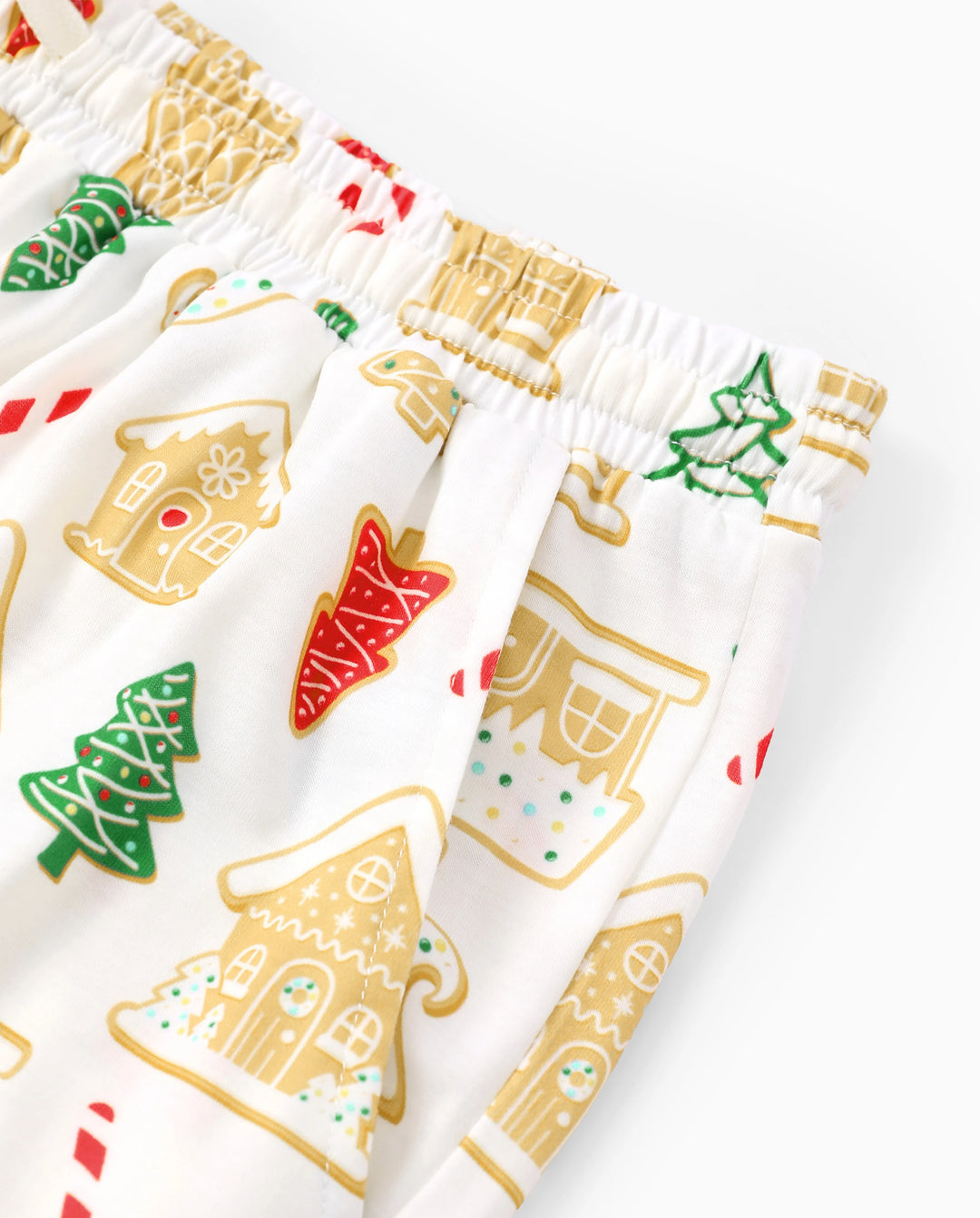 Christmas Matching Family Pajamas Gingerbread House & Xmas Tree Print