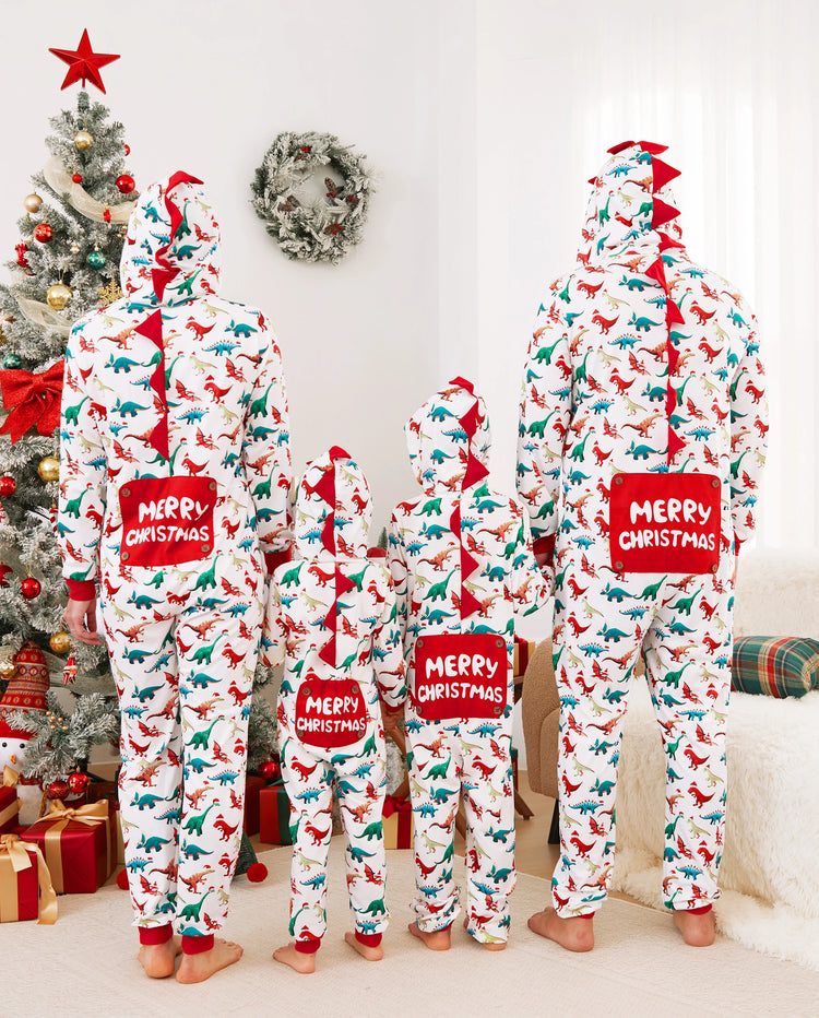 Pijama familiar navideño a juego con diseño 3D, mono y calcetines navideños multicolor