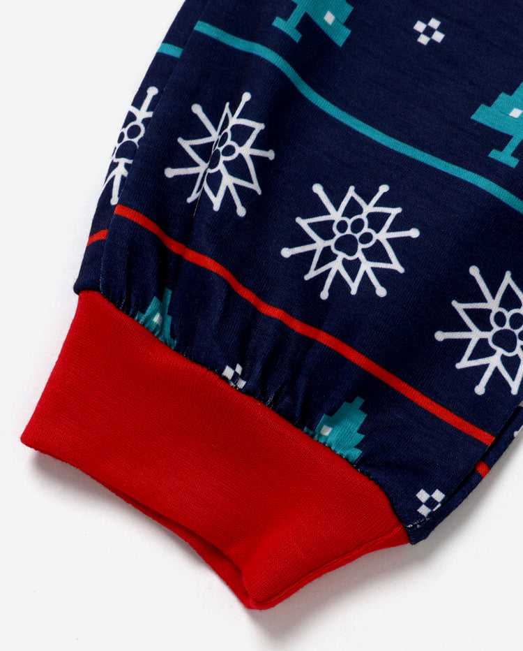 PAW-Patrol-Familien-Weihnachtspyjamas im Partnerlook, Fair Isle, Marineblau