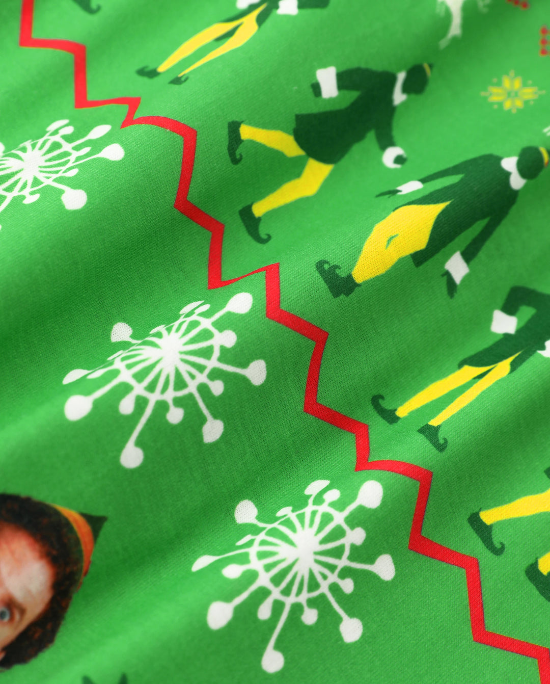 Mono familiar navideño a juego con capucha y estampado Fair Isle de ELF, color verde