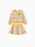 Disney Princess Belle Tweed Cardigan And Skirt Set Yellow