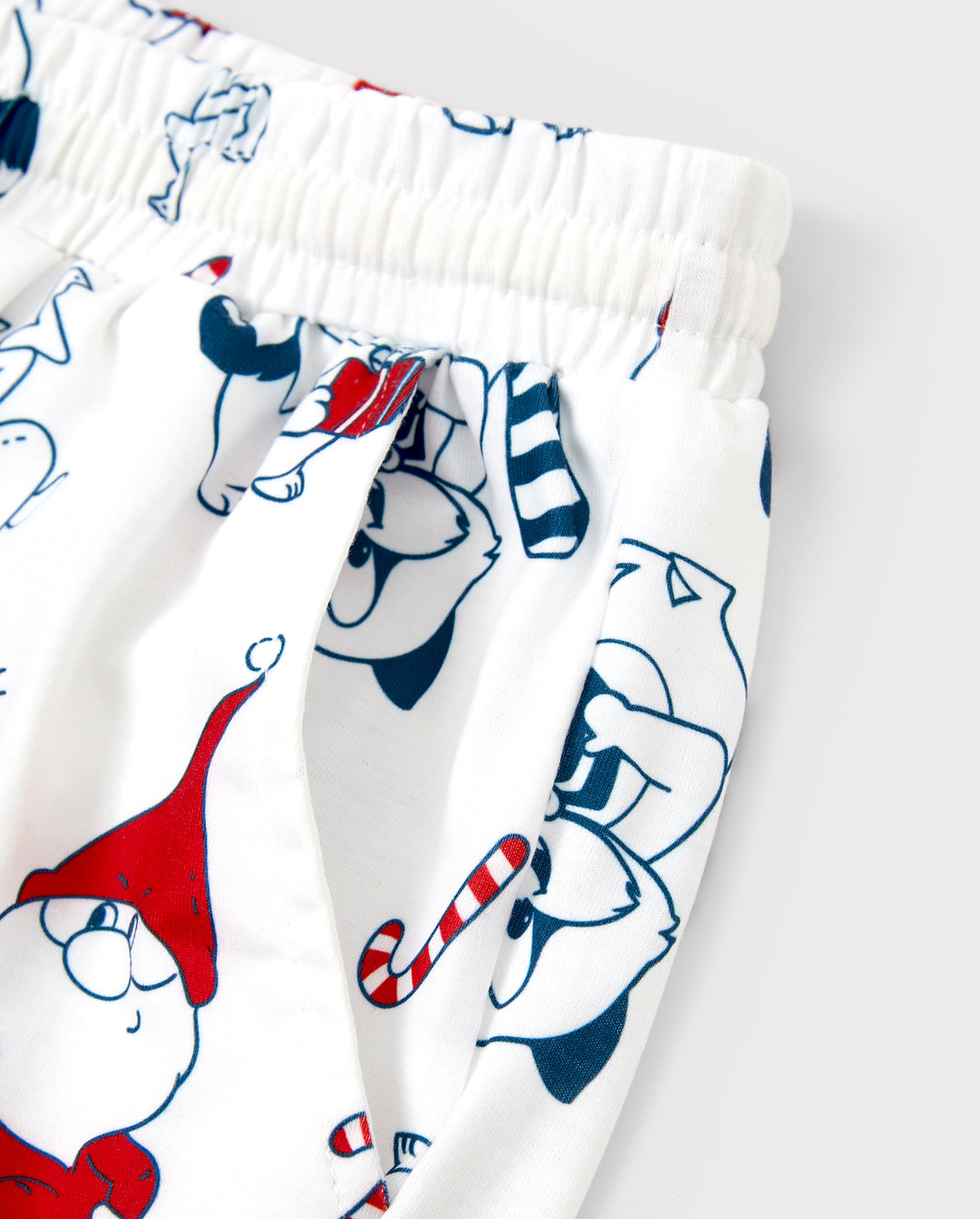 Ensemble pyjama de Noël assorti pour toute la famille, imprimé Père Noël et chiens, avec chaussettes de Noël blanches