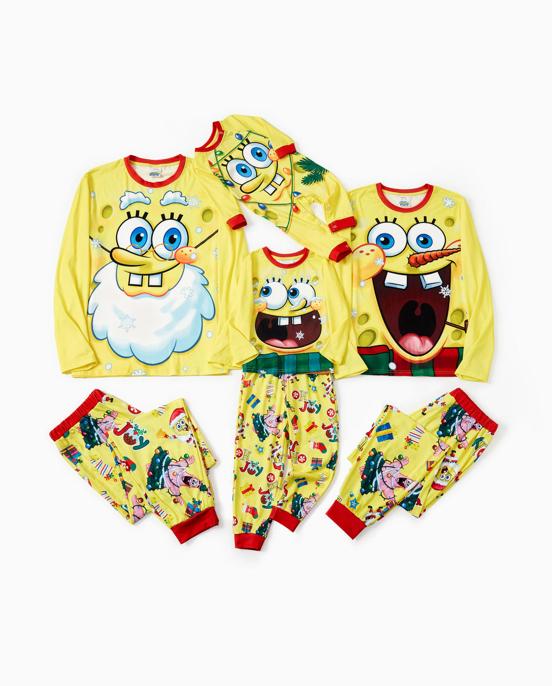SpongeBob Schwammkopf Familienpassende Weihnachts-Pyjamas mit Weihnachtssocken