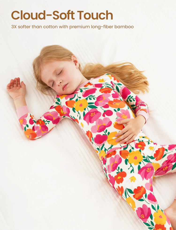 Christmas / Halloween Pajama 2-piece Bamboo Pajamas Set With Childlike Print for Baby / Toddler( Snug-Fitting) Pink