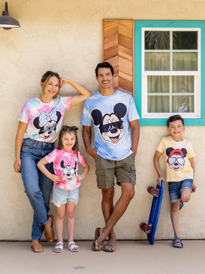 Disney Mickey and Friends Family Matching Character Print Short-sleeve T-shirt Multicolor