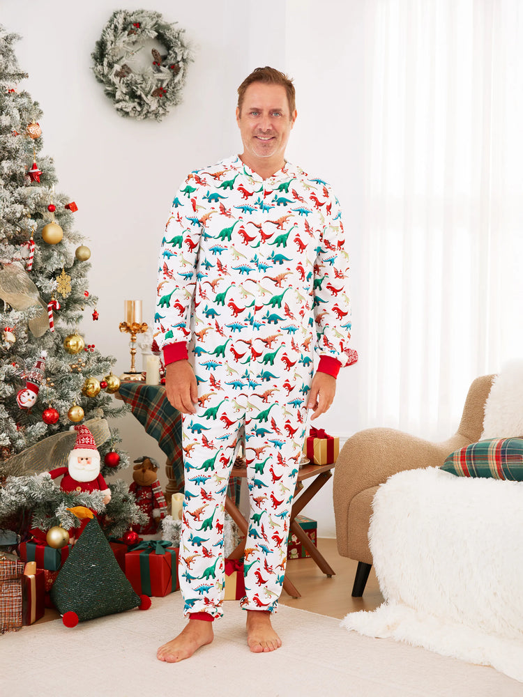 Christmas Family Matching Pajamas with 3D Design Onesie PJS with Christmas Socks Multi-color