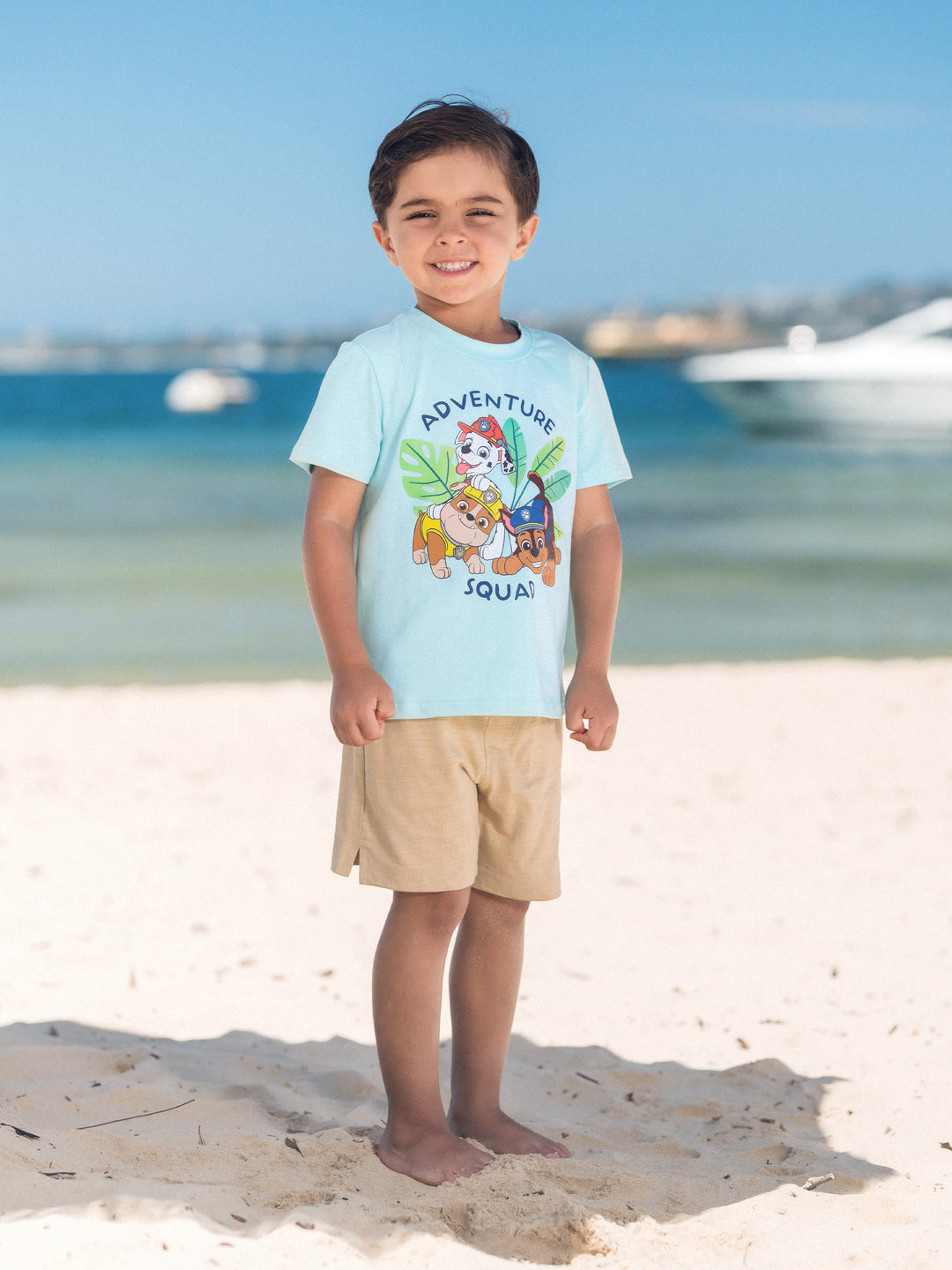 PAW Patrol Mama & ich Blumenkleid mit integrierten Shorts & Taschen / Baumwolloberteil Türkis