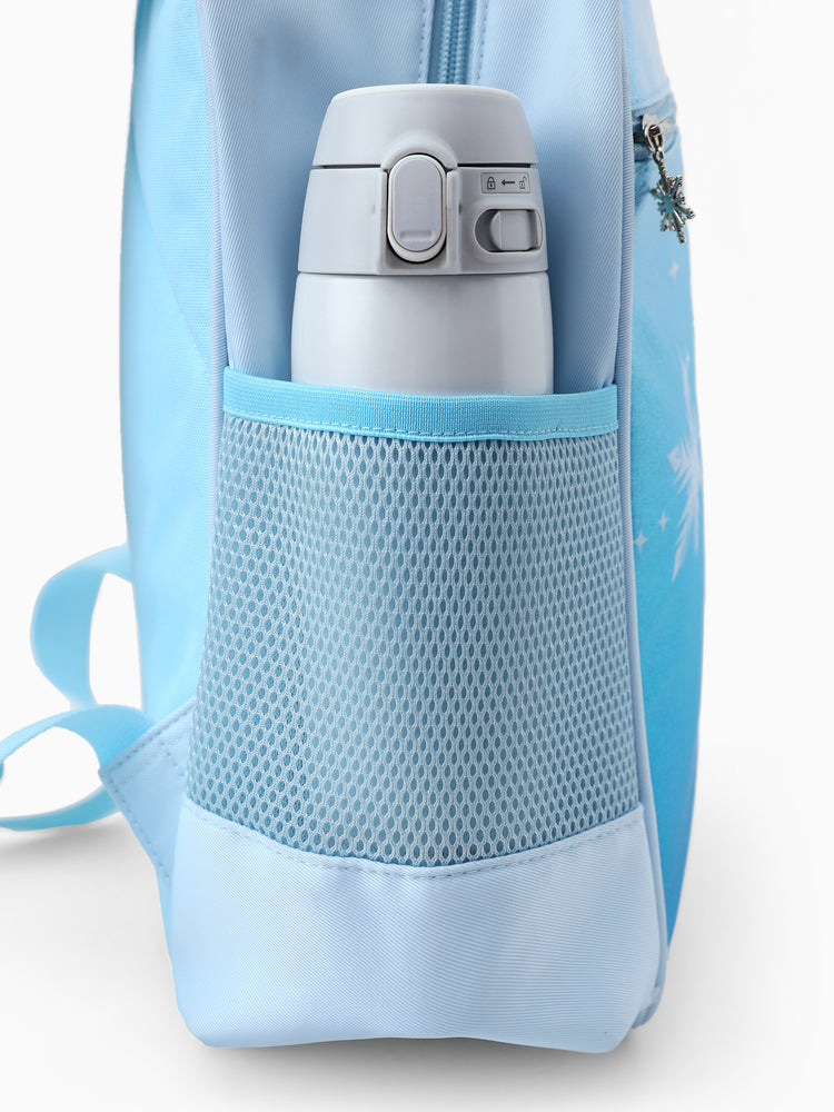 Disney Frozen Toddler Girl Elsa Backpack with Chest Strap & Bottle Pockets Blue