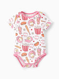 Bamboo Baby Boy/Girl 1pc Allover Print  Bodysuits  Pink