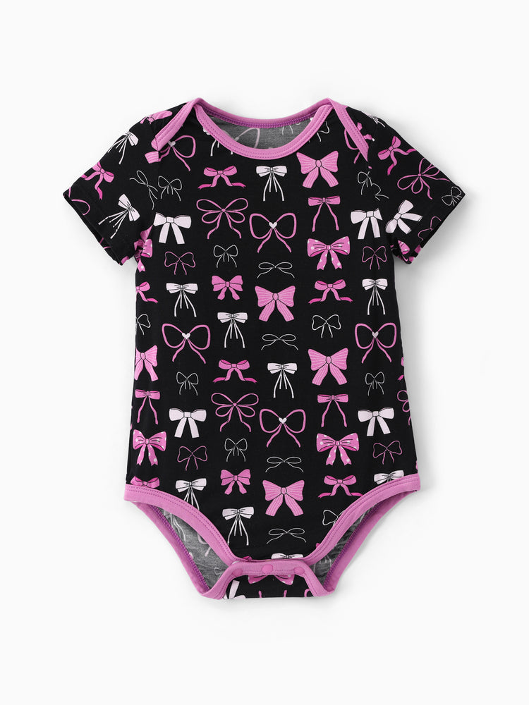 Bamboo Baby Boy/Girl 1pc Allover Print  Bodysuits  Pink purple