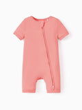 Bamboo Baby Boy / Girl 2-Way Zip Onesies Anti Slip Childlike Food Pattern Bamboo Sleepwear (Snug-Fitting)
 Pink