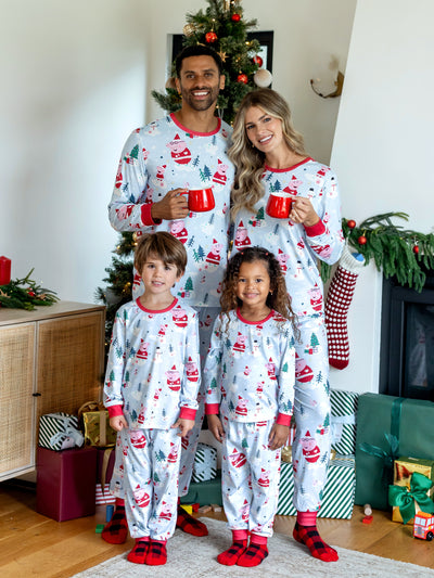 Peppa Pig Christmas Matching Family Christmas Tree Pajamas Set with Socks White