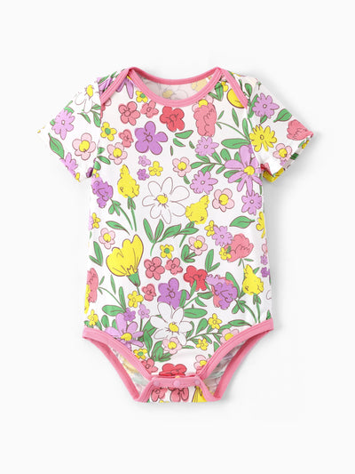 Bamboo Baby Boy/Girl 1pc Allover Print  Bodysuits  Multi-color