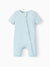 Grenouillère en bambou pour bébé garçon/fille, fermeture éclair à double sens, antidérapante, motif alimentaire enfantin, vêtements de nuit en bambou (bien ajustés)
 Turquoise
