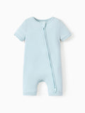 Bamboo Baby Boy / Girl 2-Way Zip Onesies Anti Slip Childlike Food Pattern Bamboo Sleepwear (Snug-Fitting)
 Turquoise