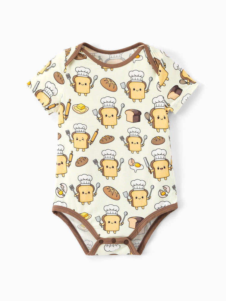 Bamboo Baby Boy/Girl 1pc Allover Print  Bodysuits  Khaki