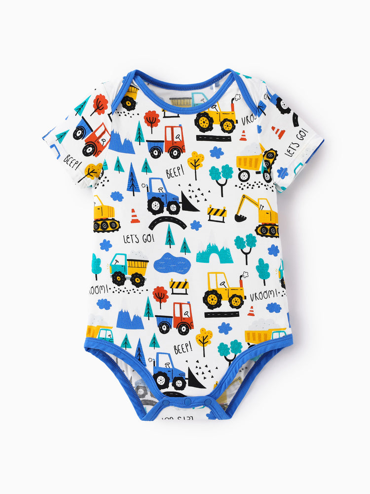 Bamboo Baby Boy/Girl 1pc Allover Print  Bodysuits  Royal Blue