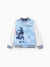 Disney Stitch Kid Boy Tye-die Print Bomber Jacket Blue