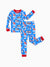Christmas / Halloween Pajamas 2-piece Bamboo Pajamas Set With Playful Print for Toddler / Kids ( Snug-Fitting) Light Blue