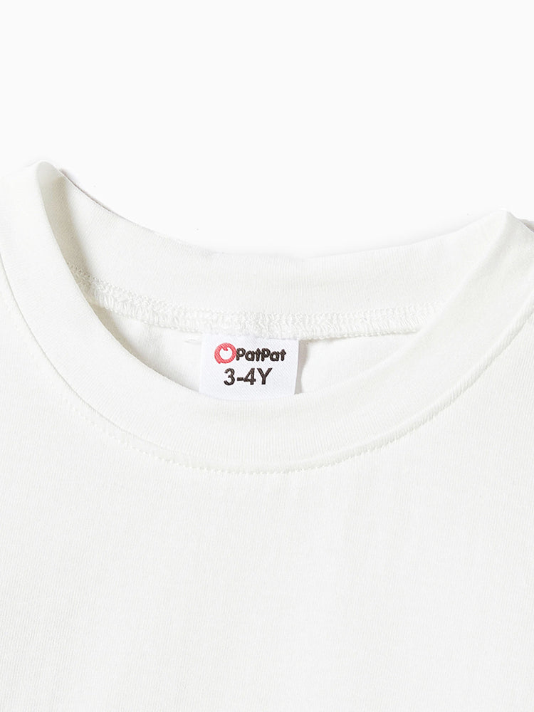 Daddy and Me Family Matching Casual Dress or T-Shirt, Solid Color, Fabric Stitching royalblue