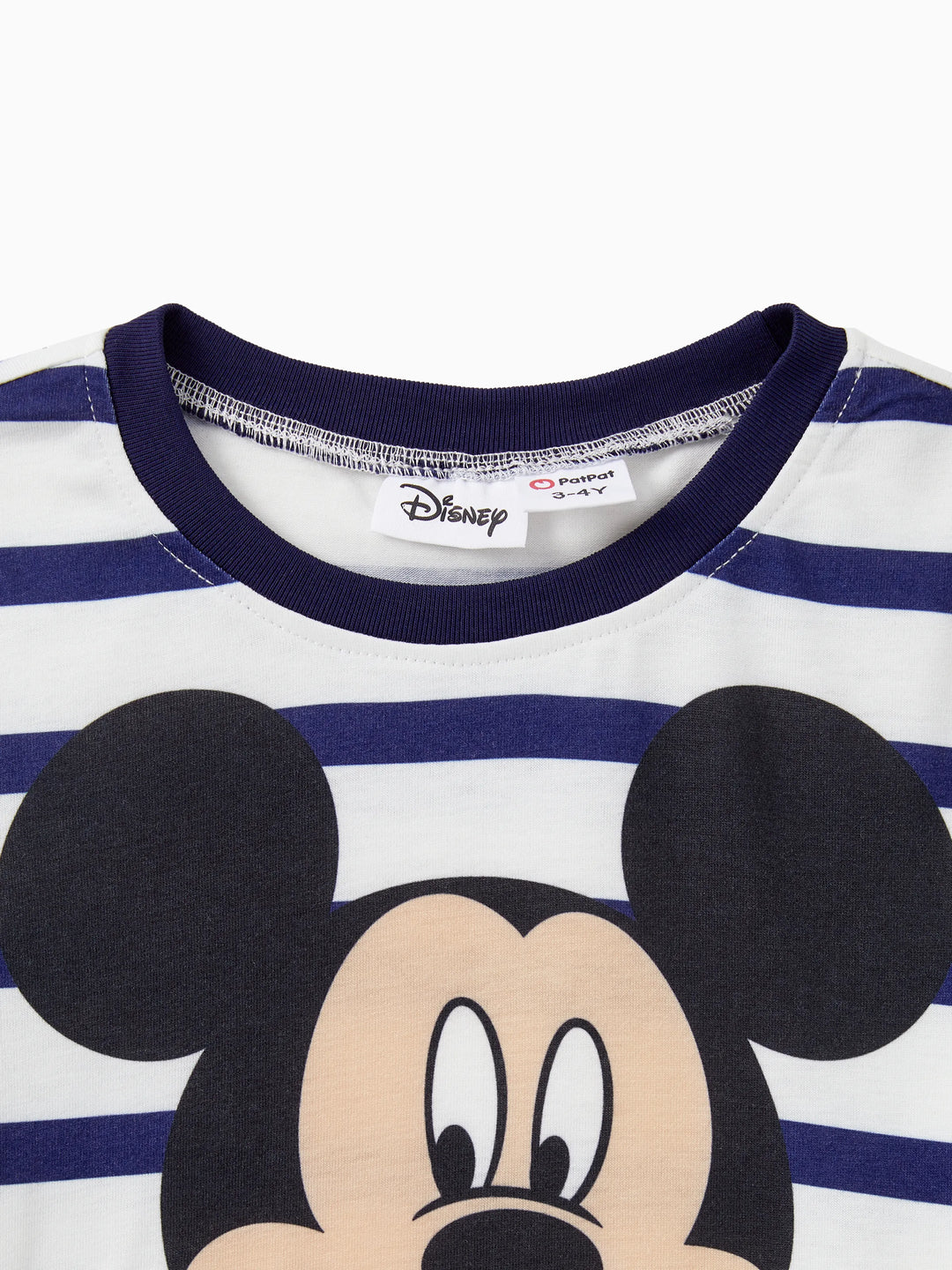 Disney Mickey and Friends Family Matching Stripe & Character Print Short-sleeve Naia™ Dresses and T-shirts Sets COLOREDSTRIPES