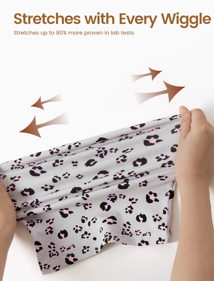 Kleinkind / Kinder 4-teiliger Pyjama aus Bio-Baumwolle 4-in-1 eng anliegendes Pajama-Set für Mädchen weiß