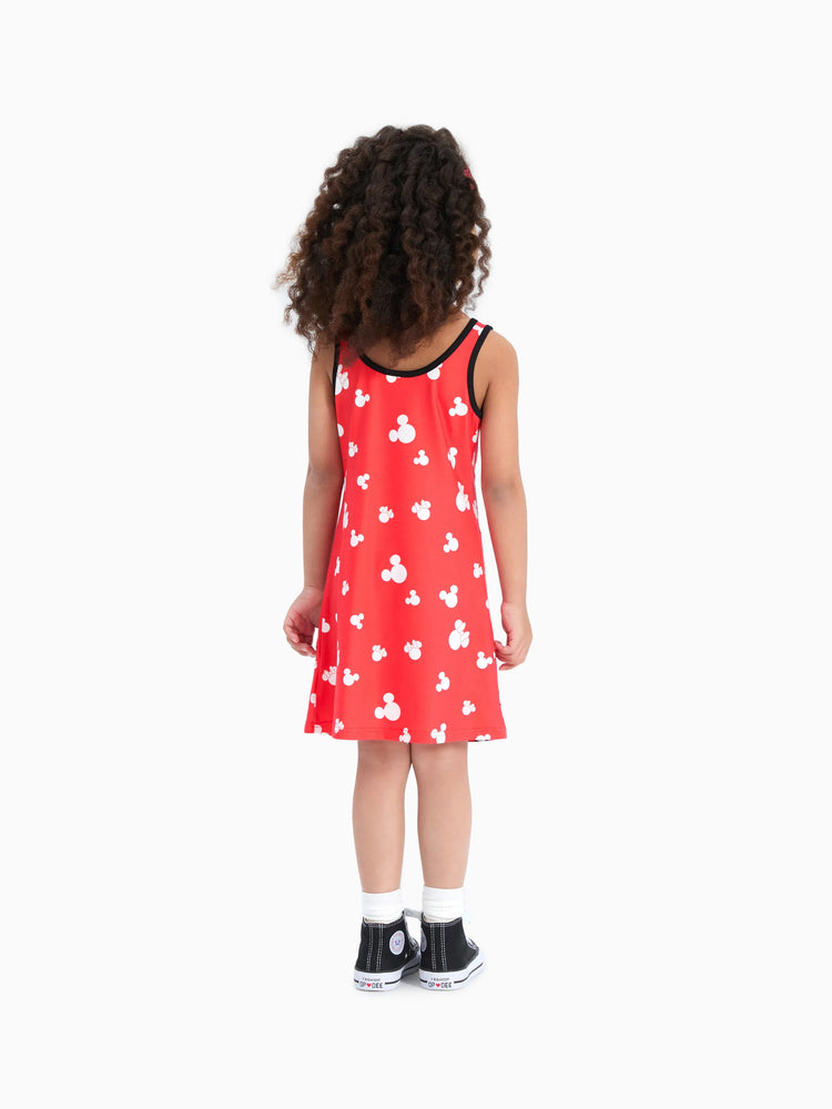 Disney Mickey and Friends Toddler/Kid Girl Naia? Minnie Mouse Pattern Colorblock Tank Dress Red