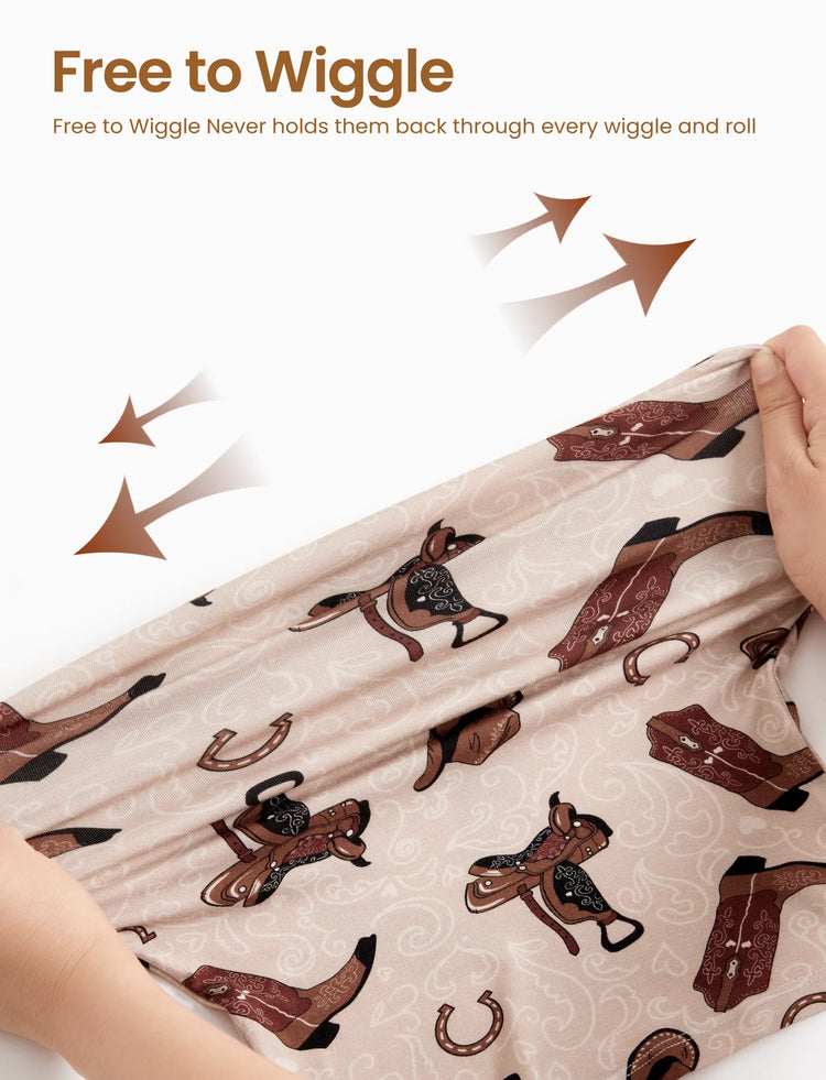 Pyjama de Noël/Halloween pour tout-petits/enfants, ensemble de pyjama 3 pièces en bambou, look 2 en 1 pour 4 saisons (ajustement parfait) marron