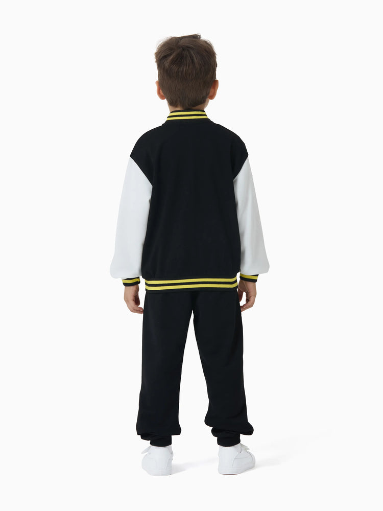 Marvel Toddler/Kids Boy Black Panther Colorblock Bomber Jacket Black