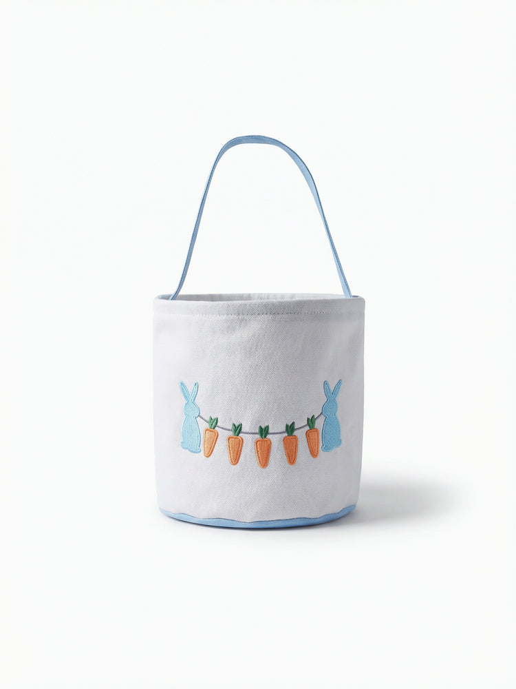 Easter Bunny Pattern Basket Blue
