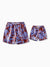 Daddy and Son Tropical Leaf Print Swimsuits Cutout One-Piece & Swim Trunks Set Multi-color