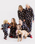 Ensemble pyjama de Noël assorti pour toute la famille, imprimé pain d'épices, noir, avec chaussettes de Noël noires