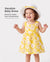 2 Stück Baby Mädchen Little Daisy Bowknot Kleid Set gelb