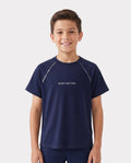PatPat Lightflow Activewear Kid Boy Athletic Ultra Lightweight & Quick Dry Short Sleeve T-Shirt Deep Blue
