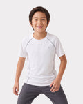 PatPat Rapidair™ Activewear Kinder Jungen/Mädchen Athletic Schnelltrocknendes und sofort kühlendes UPF 100+ Rash Guard T-Shirt weiß
