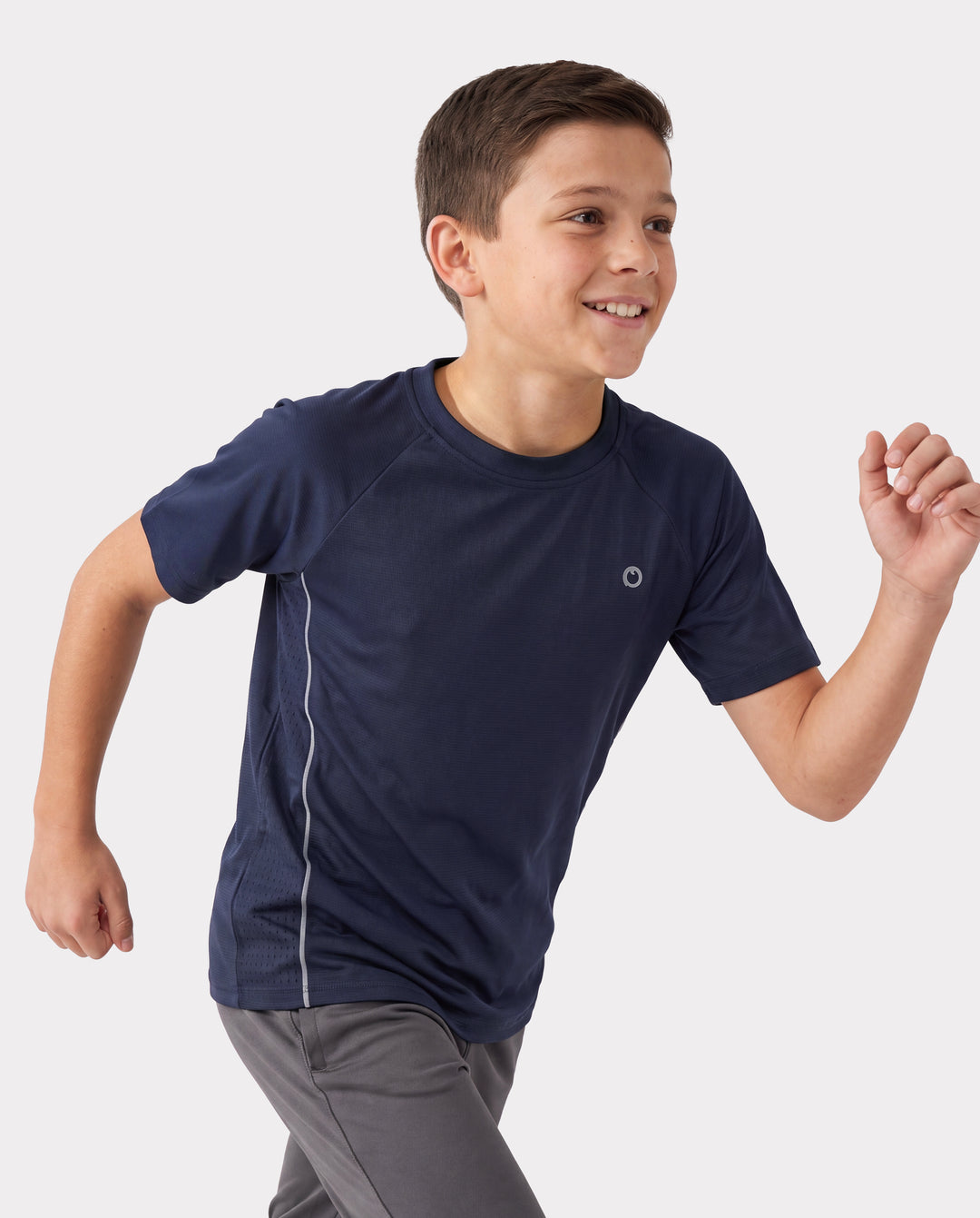 PatPat Rapidair™ Activewear Kinder Jungen/Mädchen Athletic Schnelltrocknendes und sofort kühlendes UPF 100+ Rash Guard T-Shirt tiefblau