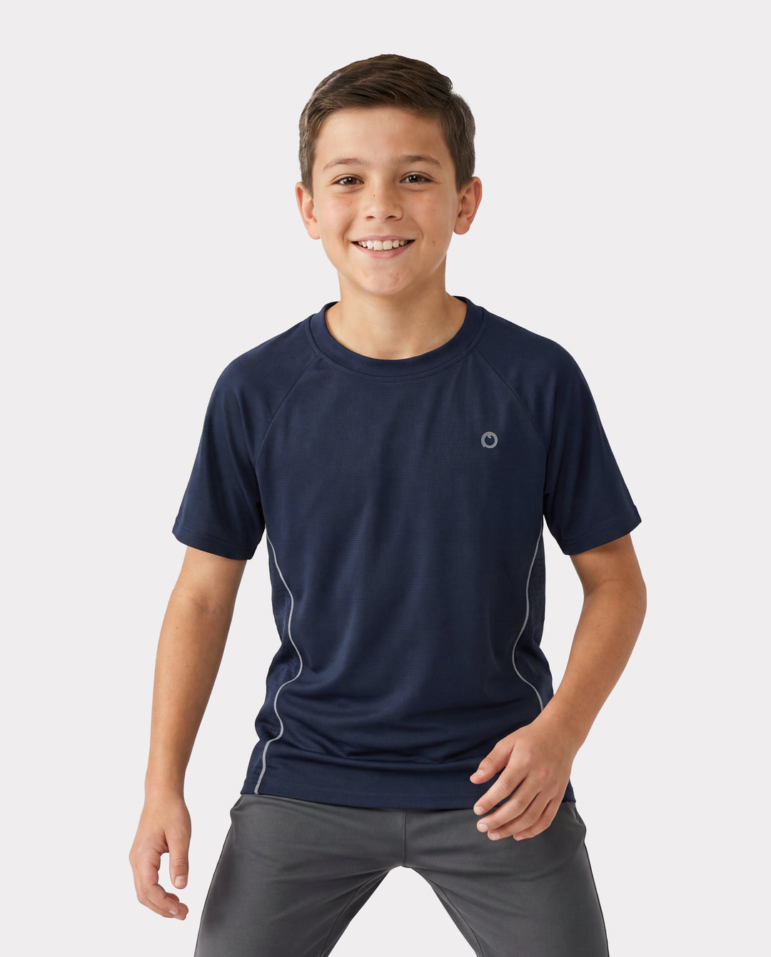PatPat Rapidair™ Activewear Kinder Jungen/Mädchen Athletic Schnelltrocknendes und sofort kühlendes UPF 100+ Rash Guard T-Shirt tiefblau