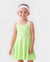 PatPat Rapidair Activewear™ Tenniskleid für Mädchen mit Stirnband und Shorts aus Bambusviskose mit Taschen grün