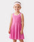 PatPat Rapidair Activewear™ Tenniskleid für Mädchen mit Stirnband und Shorts aus Bambusviskose mit Taschen Fuchsie