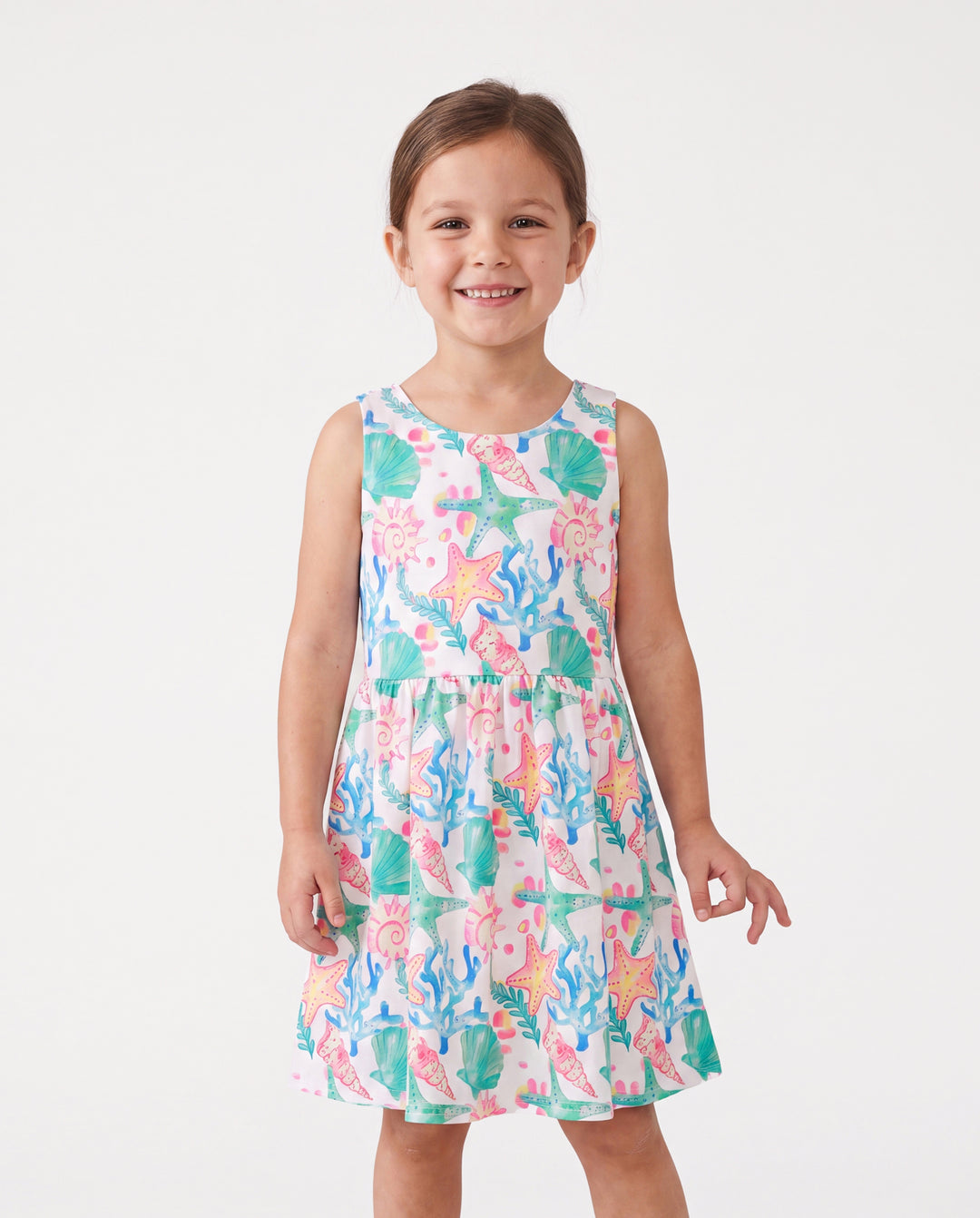 Ocean Vibes Toddler Girl Crossback Dress Green