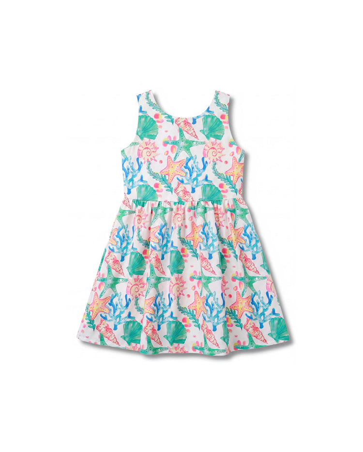 Ocean Vibes Toddler Girl Crossback Dress Green
