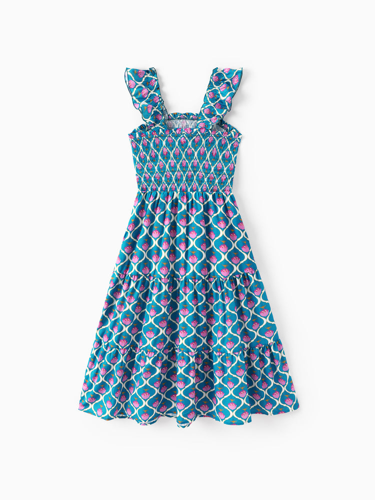 Vestido/top familiar a juego de princesas Disney Jasmine azul