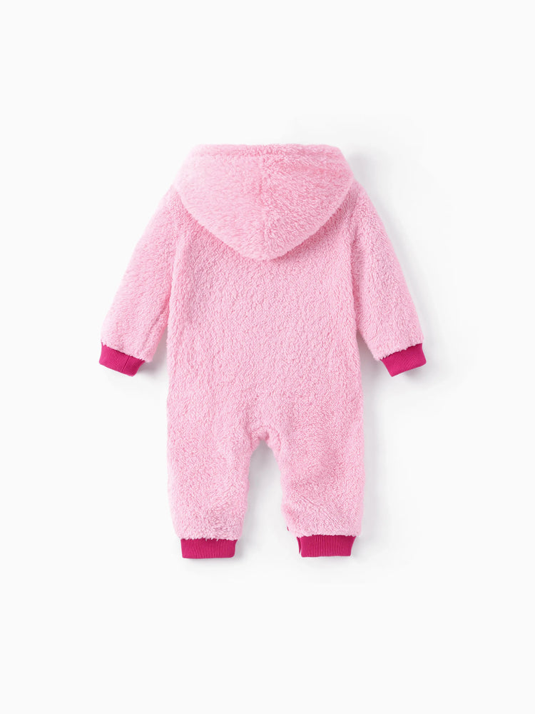 Toy Story Baby Girl Jessie Double-sided Fleece Hooded Jumpsuit Pink